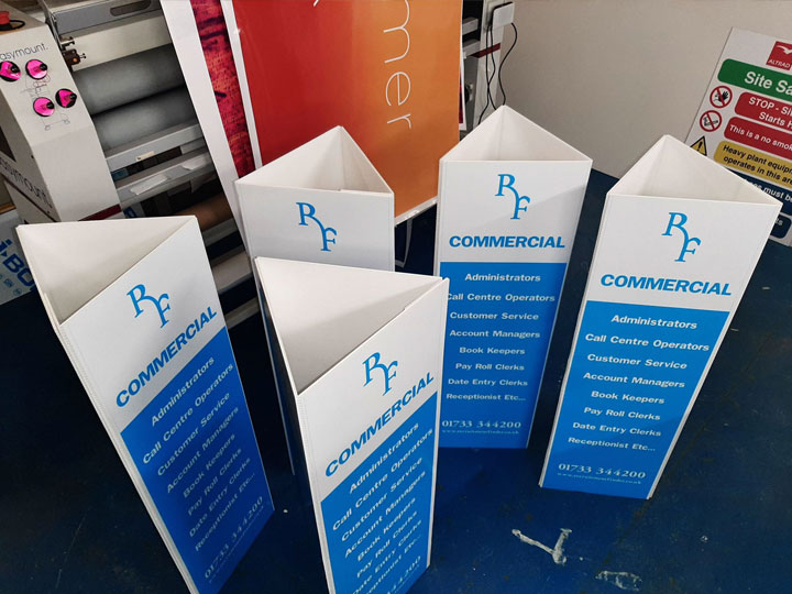 Screen printed bollard displays