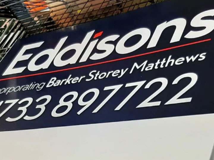Screen printed estate agent boards