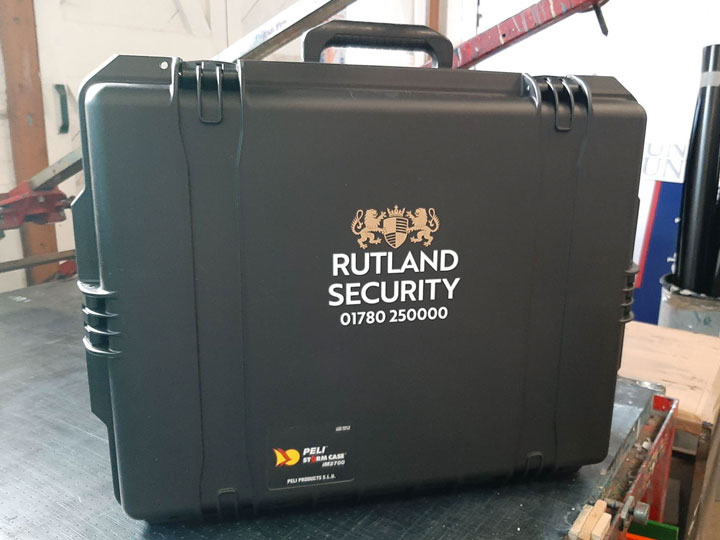 Screen printed flight case graphics