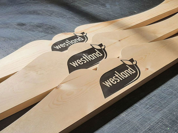 Screen printed point of sale headers