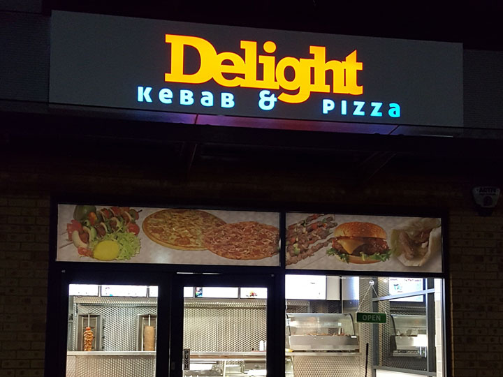 Fast food shop signage