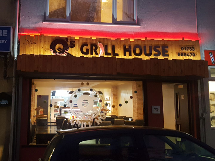 Fast food shop signage