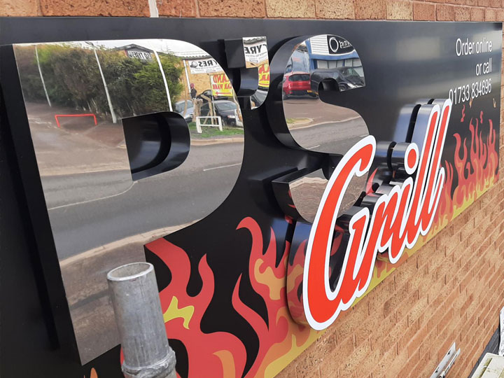 Fast food shop signage