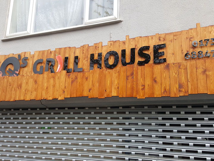 Fast food shop signage