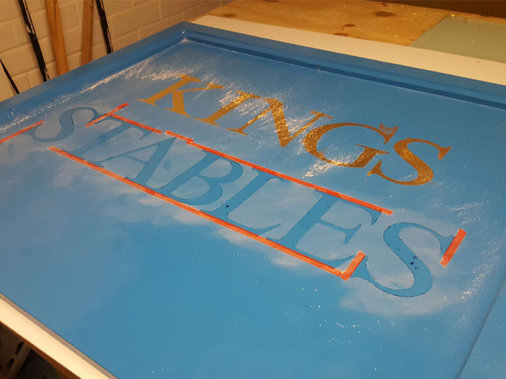 Gold leaf signage