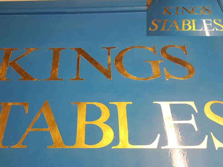 Gold leaf signage