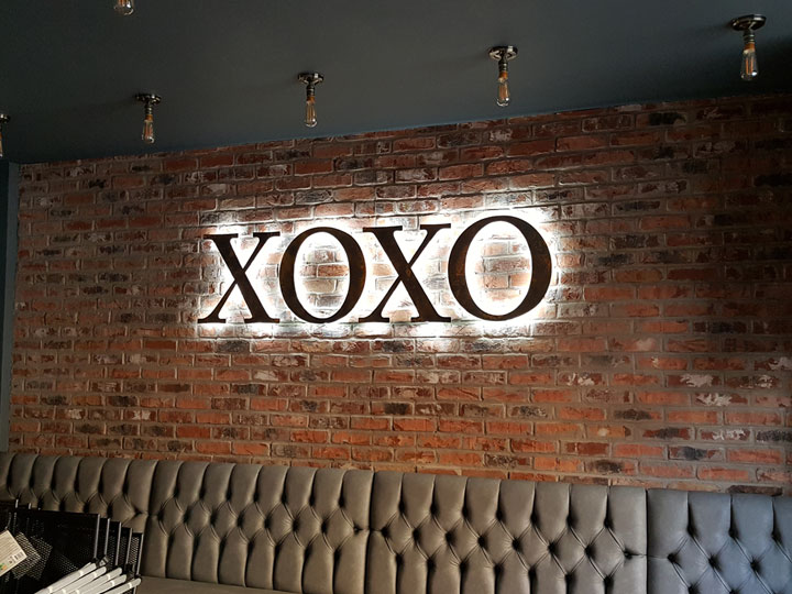 Illuminated indoor signage