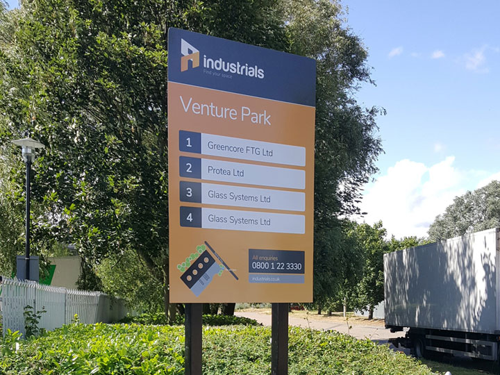 Industrial estate signage