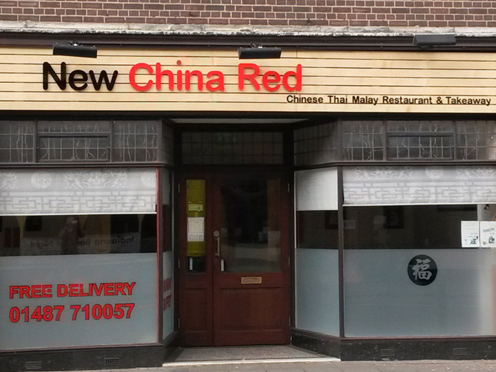 Perspex letters on wood fascia sign