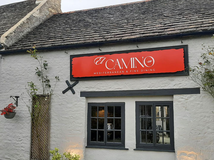 Restaurant signage