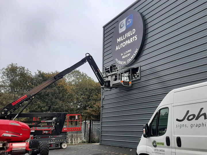Sign fitting