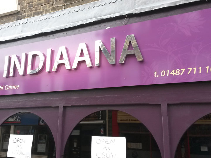 Steel 3D letters on fascia sign