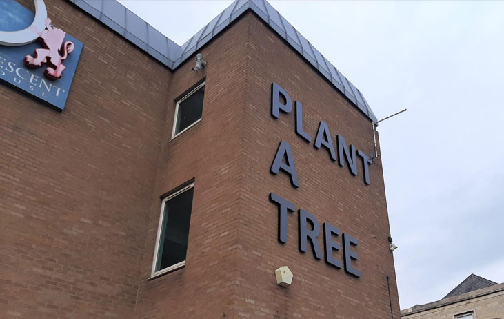 Plant a tree signage