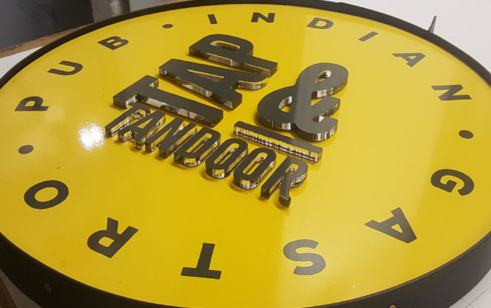 Tap and Tandoori Signage