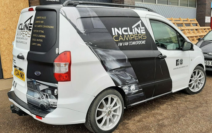 Incline vehicle graphics