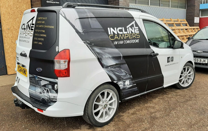 Incline vehicle graphics
