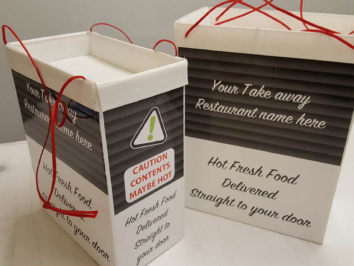 Printed delivery boxes